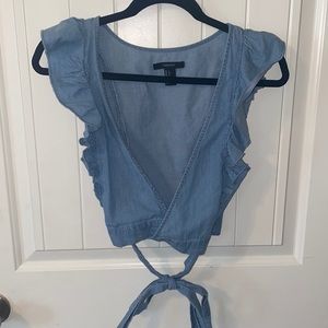 Blue Jean colored crop top